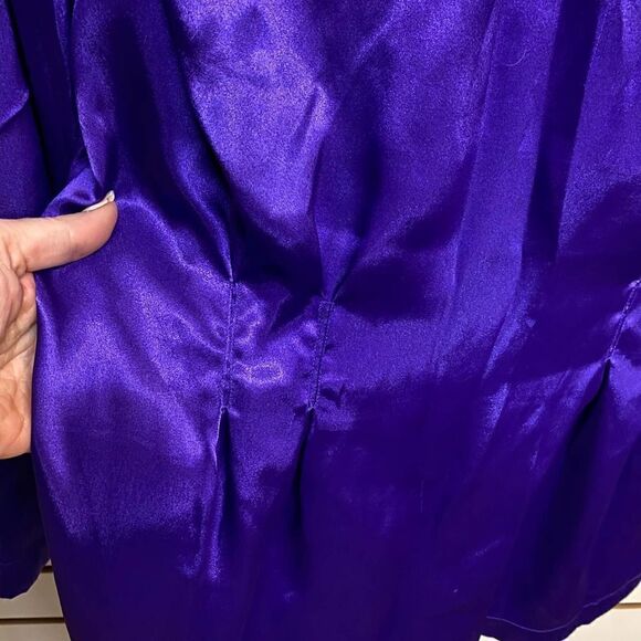 Vintage Victorias Secret Gold Label Purple Green Satin Robe Size M/L & Top Y2K - Picture 14 of 14